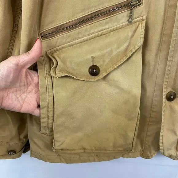 Vintage Polo Ralph Lauren Men Barn Chore Field Hunting Coat Jacket XL Tan Canvas - Picture 6 of 11
